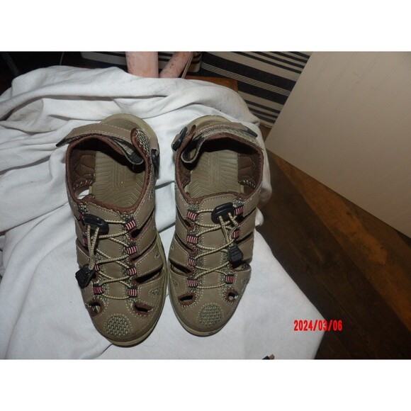 Eddie Bauer Women's Leather Sandals‎ - Blakely - Size 6  - Brown - - Picture 3 of 5